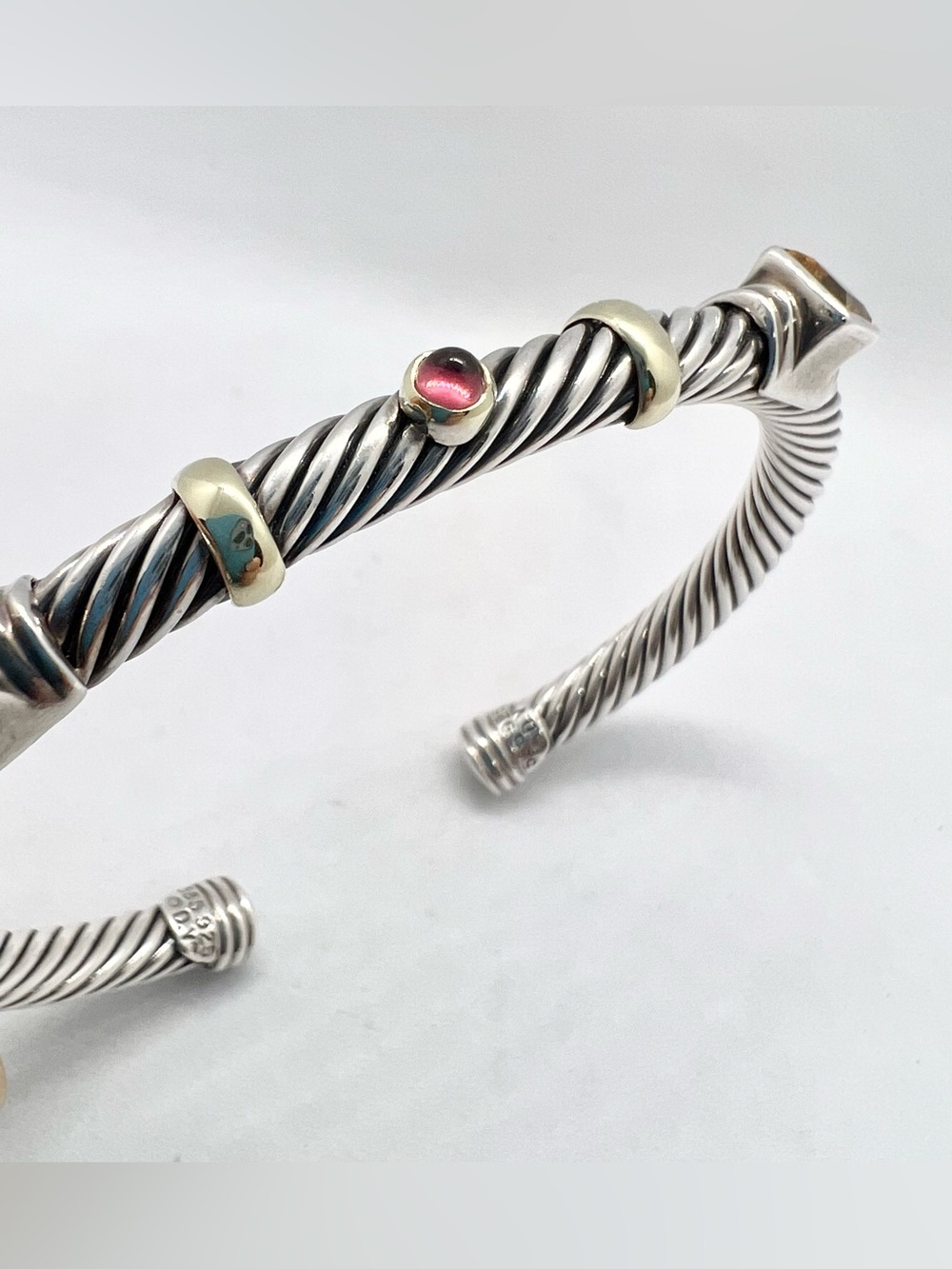 David Yurman Renaissance Station Bracelet with Citrine, Tourmaline and Gold - Picture 6 of 12